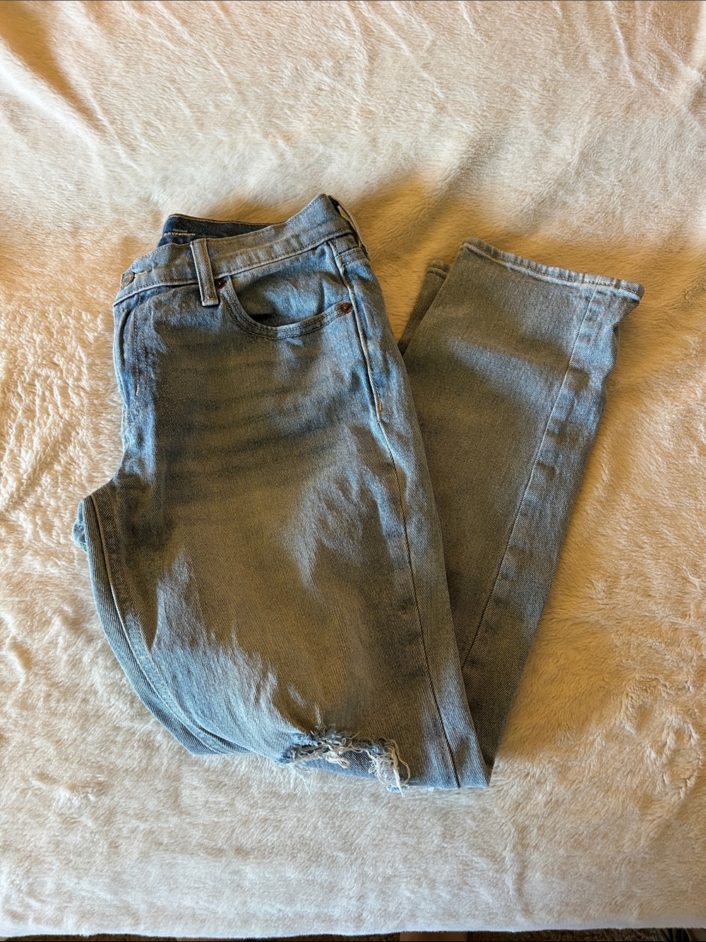 Old Navy Light Blue Straight Leg Boyfriend Jeans